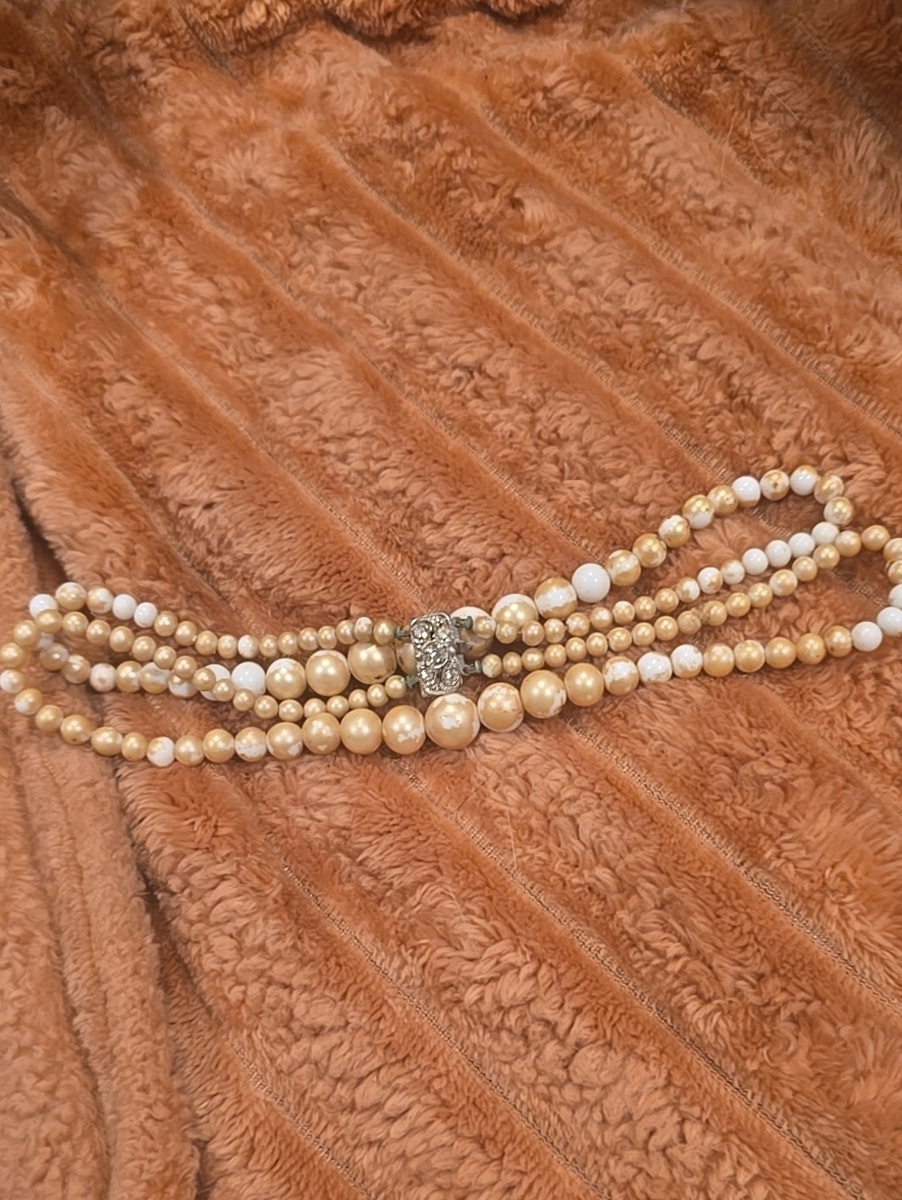 ❤️10/$40 Vintage Filigree Box Clasp Necklace As Is